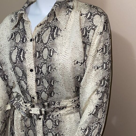 Fashion Nova Going Big Snake Corset Shirt Dress - Size 1X - Picture 7 of 14